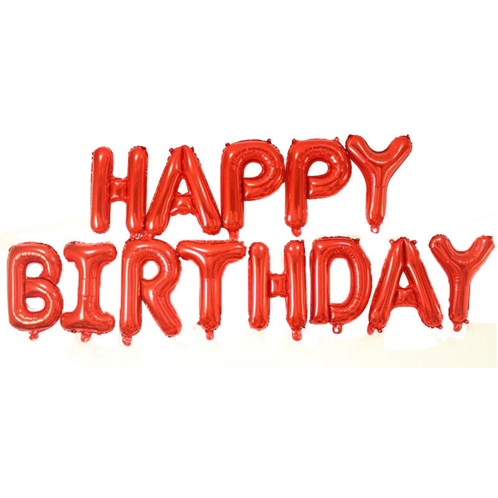 Happy Birthday Foil Balloons Red color febu